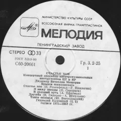 Счастье Мое - Мелодии Прошлых Лет Без обложки