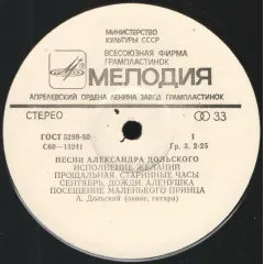 Песни Александра Дольского (другое яблоко) Без обложки